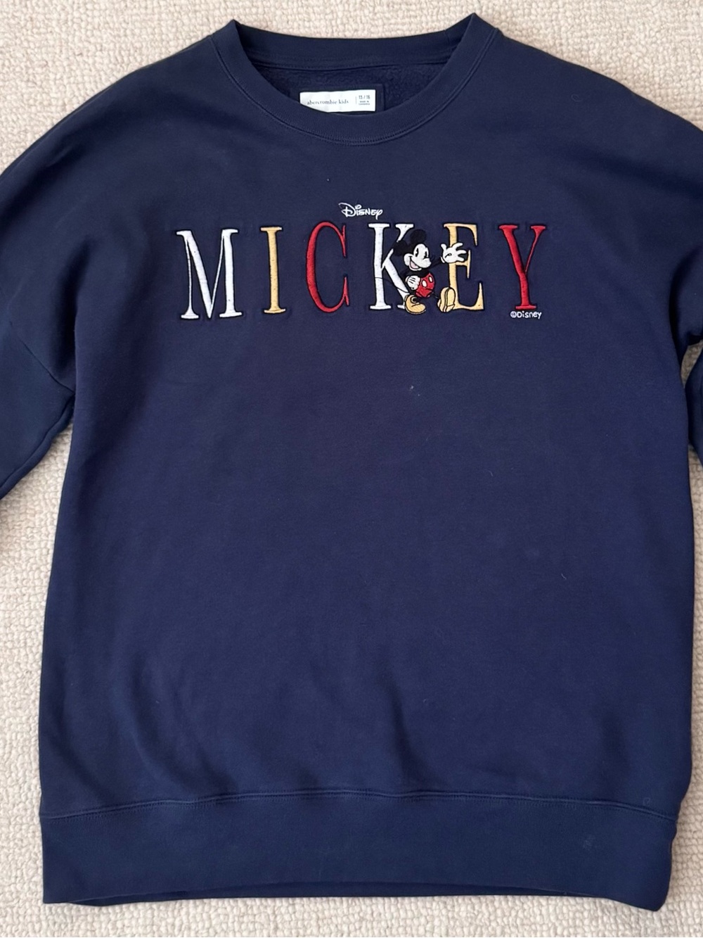 abercrombie kids Disney Mickey Mouse embroidered sweatshirt